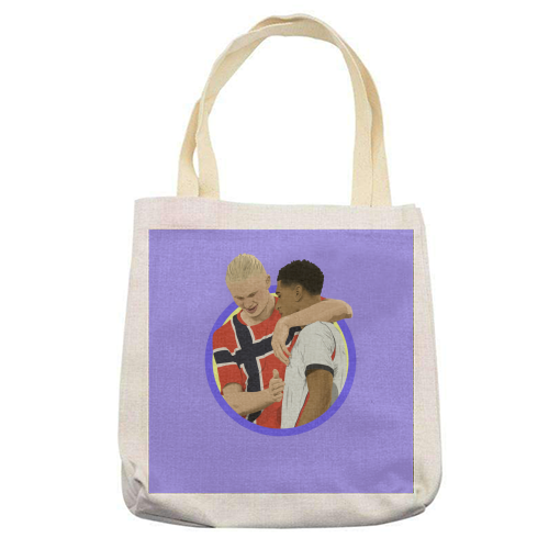 Haaland & Bellingham - printed canvas tote bag by Pink and Pip