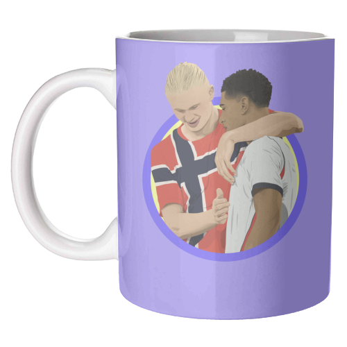 Haaland & Bellingham - unique mug by Pink and Pip