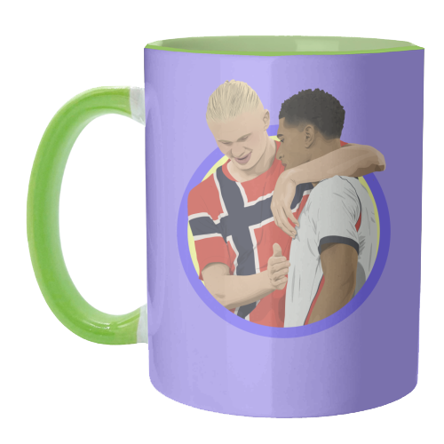Haaland & Bellingham - unique mug by Pink and Pip