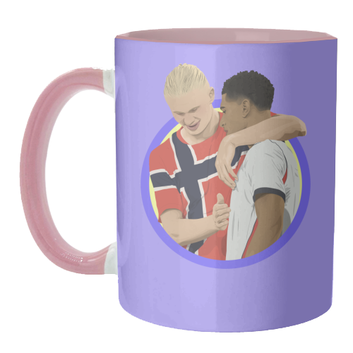 Haaland & Bellingham - unique mug by Pink and Pip
