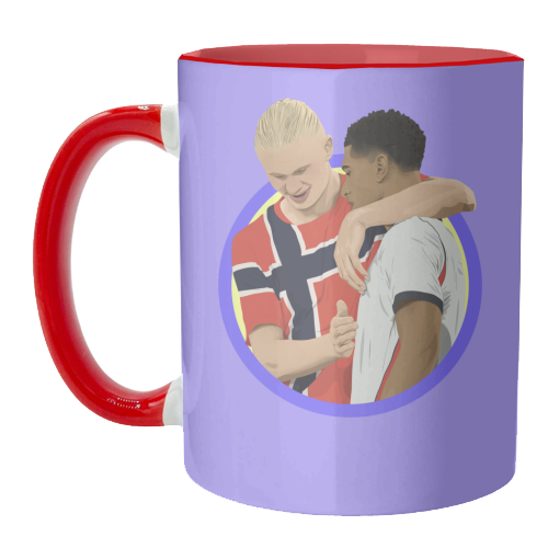 Haaland & Bellingham - unique mug by Pink and Pip