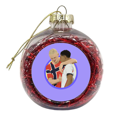Haaland & Bellingham - xmas bauble by Pink and Pip