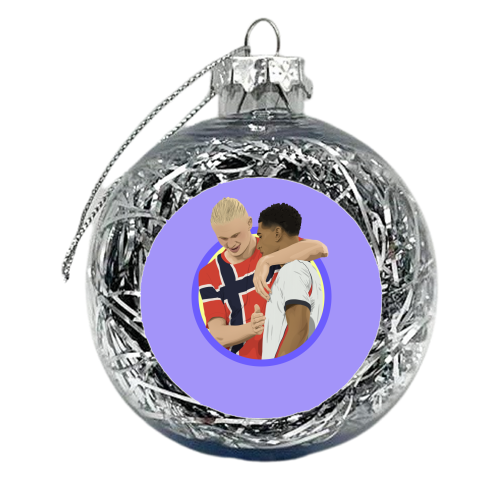 Haaland & Bellingham - xmas bauble by Pink and Pip