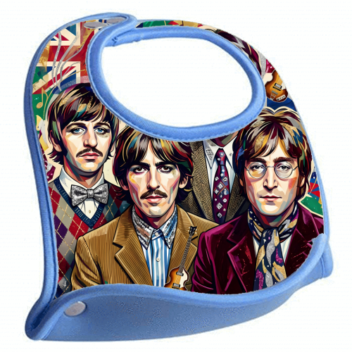 The Beatles: A Pop Art Symphony - feeding bib by haris kavalla