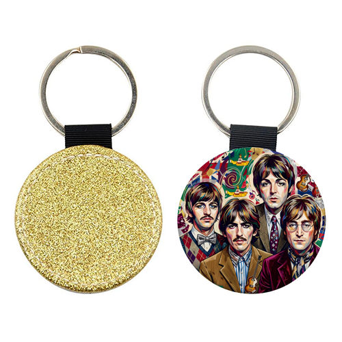 The Beatles: A Pop Art Symphony - keyring by haris kavalla