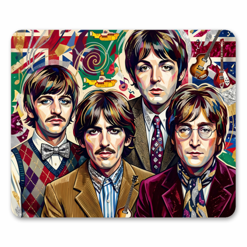 The Beatles: A Pop Art Symphony - mouse mat by haris kavalla