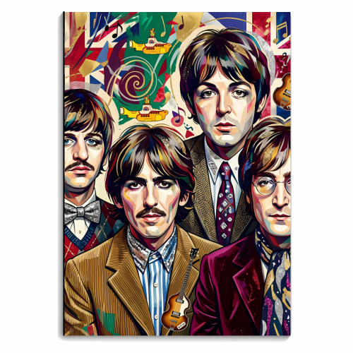 The Beatles: A Pop Art Symphony - personalised A4, A5, A6 notebook by haris kavalla