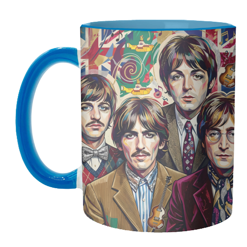 The Beatles: A Pop Art Symphony - unique mug by haris kavalla