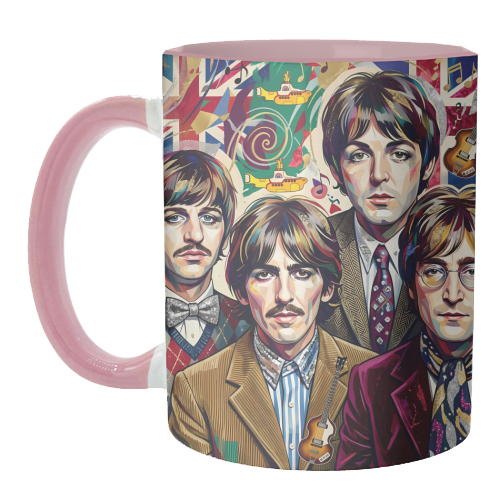The Beatles: A Pop Art Symphony - unique mug by haris kavalla