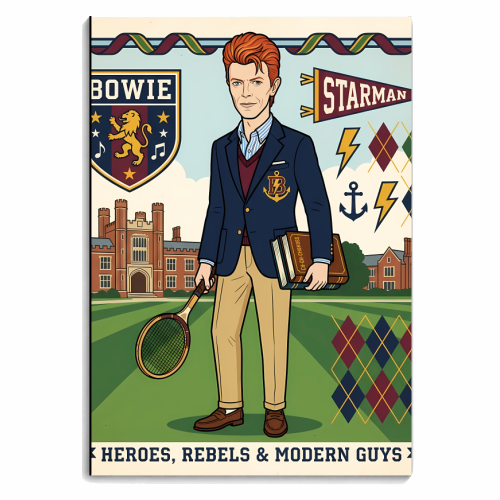 David Bowie: The Starman Legacy - personalised A4, A5, A6 notebook by haris kavalla