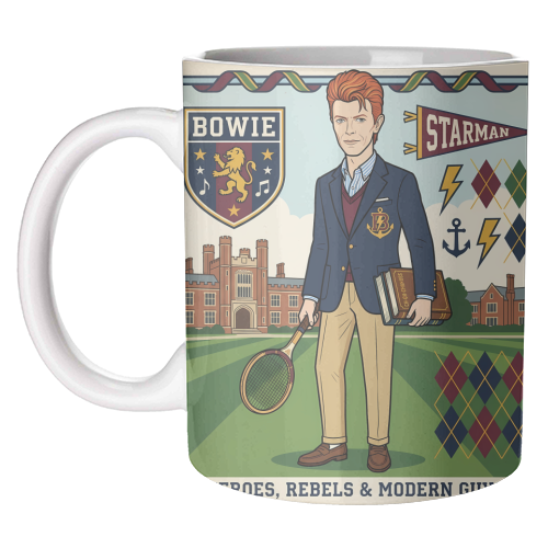 David Bowie: The Starman Legacy - unique mug by haris kavalla