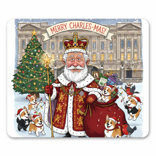 Merry Charles-mas! – A Royal Christmas Celebration - mouse mat by haris kavalla