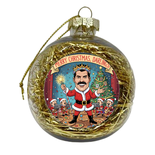 Merry Christmas, Darlings! – Freddie Mercury's Festive Showstopper - xmas bauble by haris kavalla