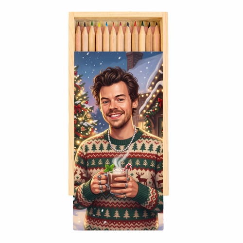 Harry's Cozy Christmas – A Festive Winter Evening - Coloured Pencils with Box by haris kavalla