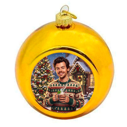 Harry's Cozy Christmas – A Festive Winter Evening - colourful christmas bauble by haris kavalla