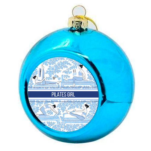 Pilates Girl - colourful christmas bauble by Lilly Rose