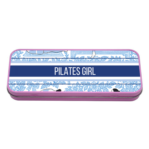 Pilates Girl - tin pencil case by Lilly Rose