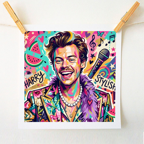 Stylish Pop Art Explosion - A1 - A4 art print by haris kavalla