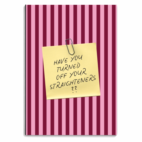 Have you turned off your straighteners? - personalised A4, A5, A6 notebook by Lilly Rose