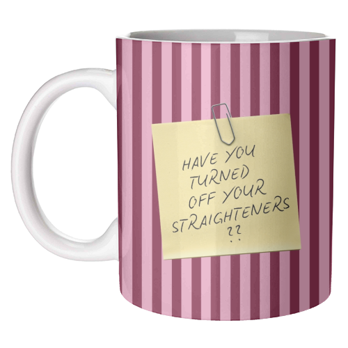 Have you turned off your straighteners? - unique mug by Lilly Rose