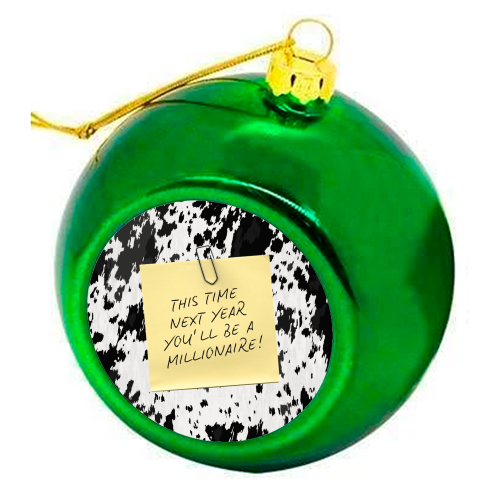 This Time Next Year - colourful christmas bauble by Lilly Rose