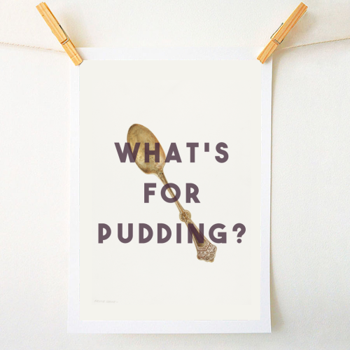 What's For Pudding? / Vintage Spoon - A1 - A4 art print by The 13 Prints