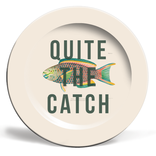 Quite The Catch - ceramic dinner plate by The 13 Prints