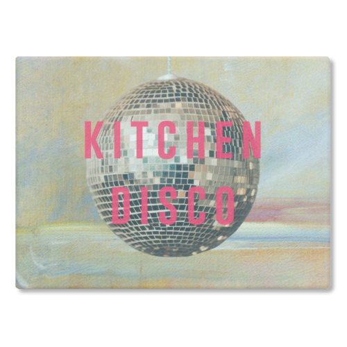 Kitchen Disco | - glass chopping board by The 13 Prints