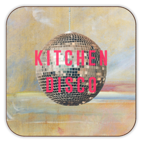 Kitchen Disco | - personalised beer coaster by The 13 Prints