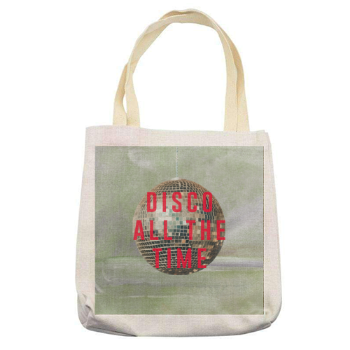 Disco All The Time - printed canvas tote bag by The 13 Prints