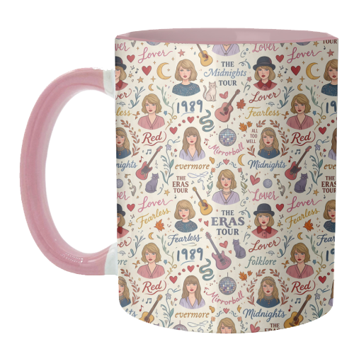 Tay Pattern ,Colourful Music art - unique mug by haris kavalla