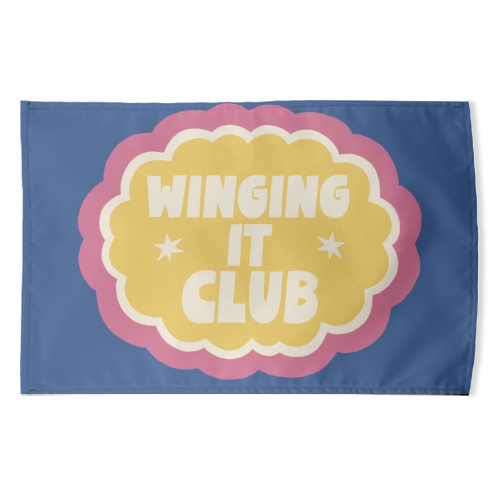 Winging It Club Badge - funny tea towel by Giddy Kipper