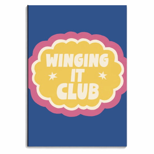 Winging It Club Badge - personalised A4, A5, A6 notebook by Giddy Kipper