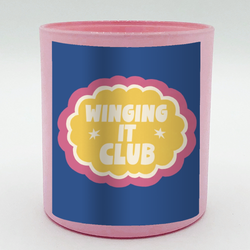 Winging It Club Badge - scented candle by Giddy Kipper