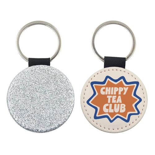 Chippy Tea Club Badge - keyring by Giddy Kipper