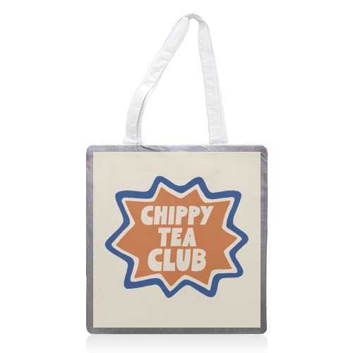 Chippy Tea Club Badge - printed canvas tote bag by Giddy Kipper