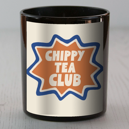 Chippy Tea Club Badge - scented candle by Giddy Kipper