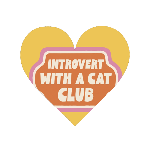 Introvert with a cat club badge - Magnet by Giddy Kipper