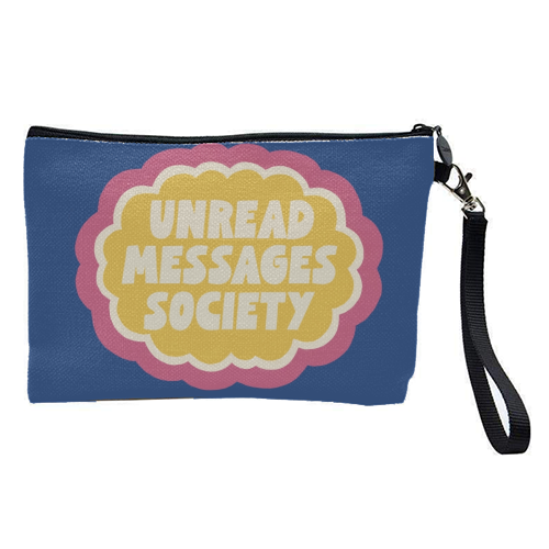 Unread Messages Society badge - pretty makeup bag by Giddy Kipper