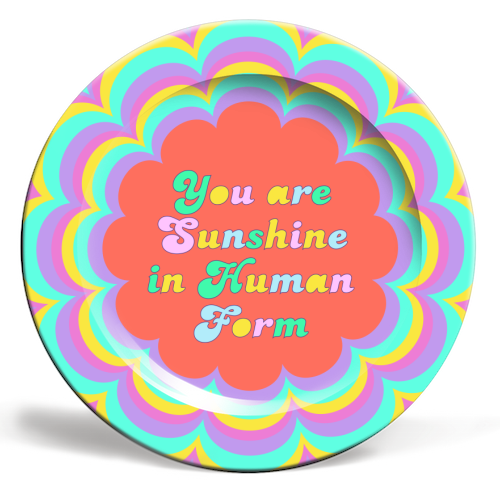 Sunshine in Human Form - ceramic dinner plate by Nida Designs