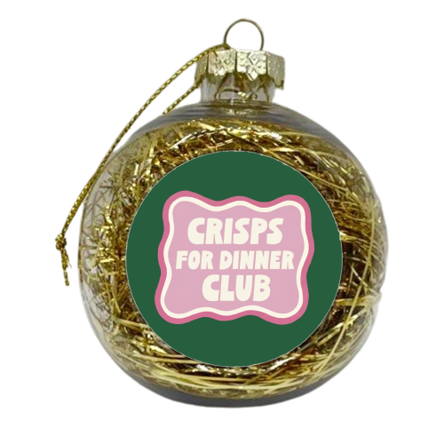 Crisps For Dinner Club - xmas bauble by Giddy Kipper