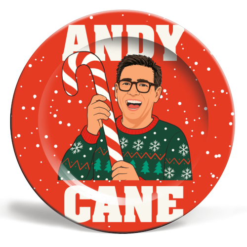 Andy Burnham Christmas Design - ceramic dinner plate by AbiGoLucky