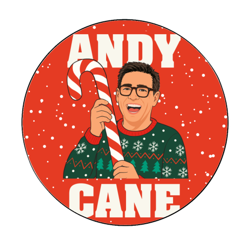 Andy Burnham Christmas Design - Circle Sticker by AbiGoLucky