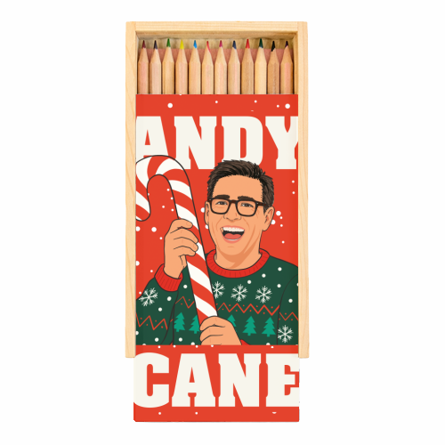 Andy Burnham Christmas Design - Coloured Pencils with Box by AbiGoLucky