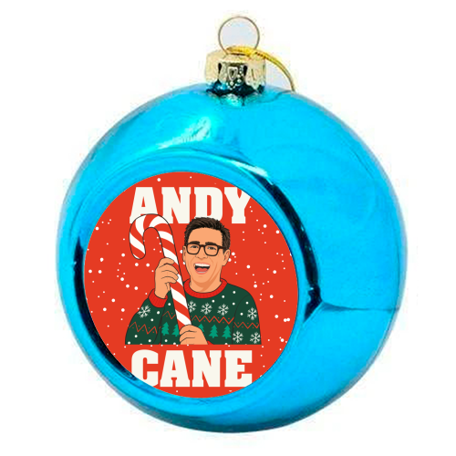 Andy Burnham Christmas Design - colourful christmas bauble by AbiGoLucky