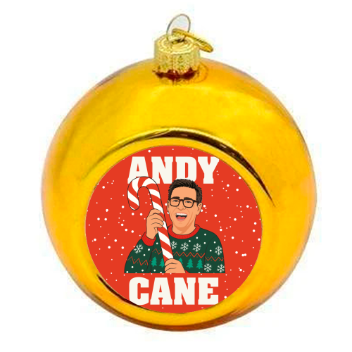 Andy Burnham Christmas Design - colourful christmas bauble by AbiGoLucky