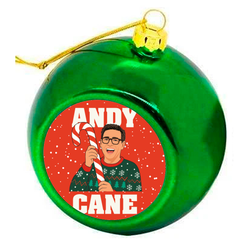Andy Burnham Christmas Design - colourful christmas bauble by AbiGoLucky