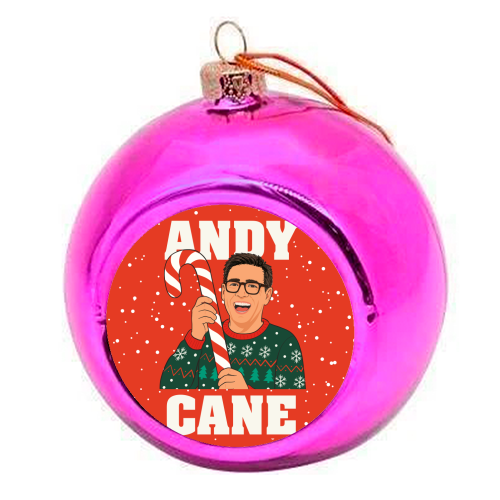 Andy Burnham Christmas Design - colourful christmas bauble by AbiGoLucky