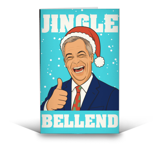 Nigel Farage Reform Funny Christmas Design - funny greeting card by AbiGoLucky