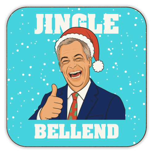 Nigel Farage Reform Funny Christmas Design - personalised beer coaster by AbiGoLucky